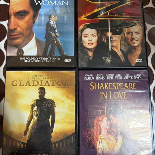 Collection of 15 Oscar-winning DVDs used, Greek subtitles