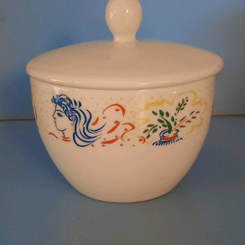 Collectible Loumidis Parrot Sugar Bowl porcelain new
