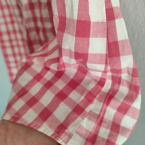Cotton women's shirt Milano Italy pink and white like new, sizes L/XL