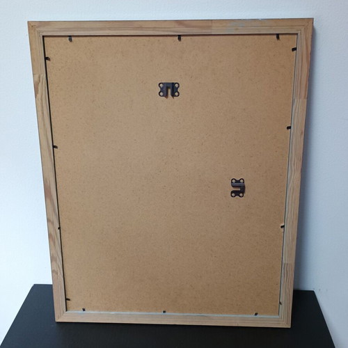 Wall frame used, horizontal and vertical, blue lacquer 45.5x54.5 cm