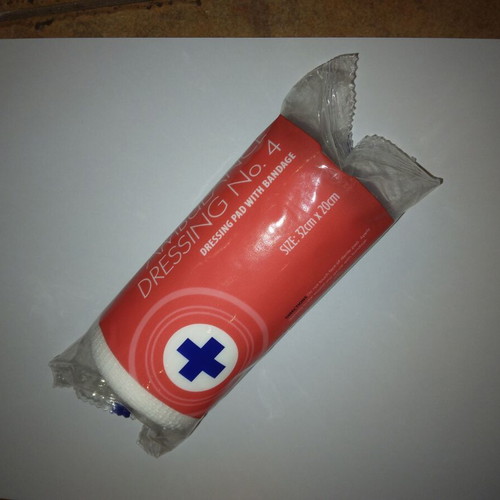 Gauze dressing new with large pad for bleeding control