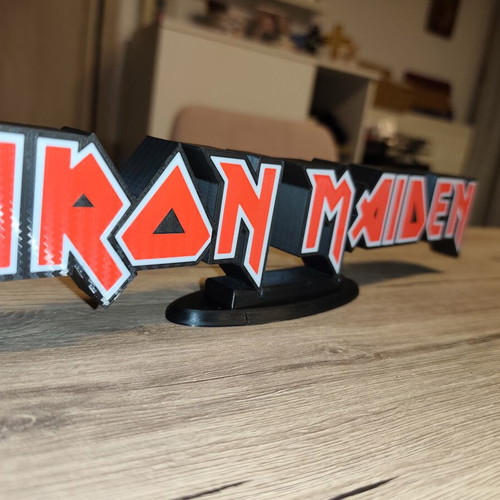 Iron Maiden 3D Printed Logo Stand new, 30×7×2.5 cm