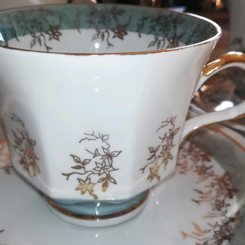 Zajecar Yugoslavia cups used, set of 12, vintage porcelain