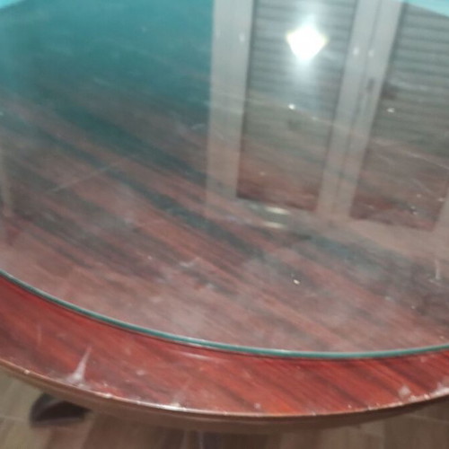 Round dining table with chairs