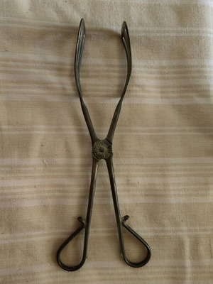 Λαβίδες σερβιρίσματος vintage μεταχειρισμένες, μήκος 26 εκ.