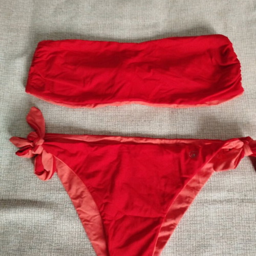 Champion double-sided swimsuit like new, size M-L, red and coral