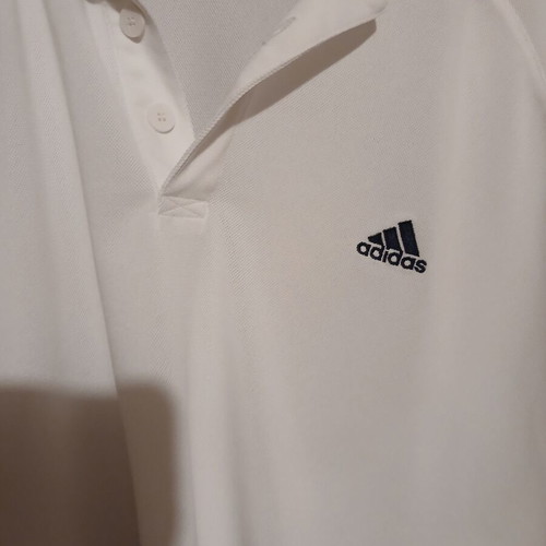 Adidas polo shirt size M like new, white