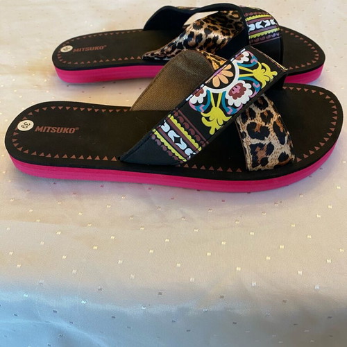 Mitsuko sandals new with floral and animal print designs size 39
