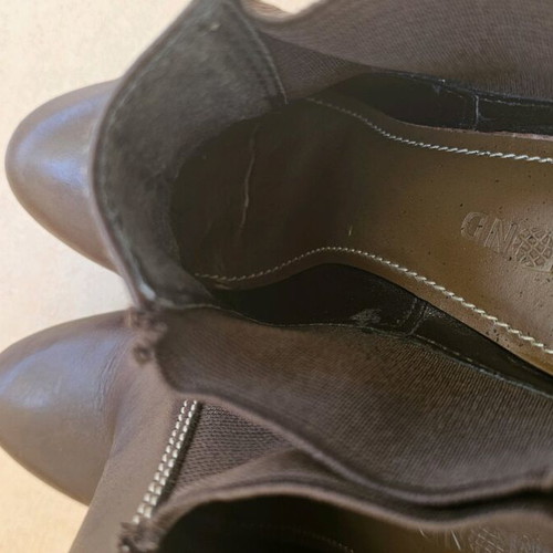 Dumond leather ankle boots used, stiletto heel, brown, size 37
