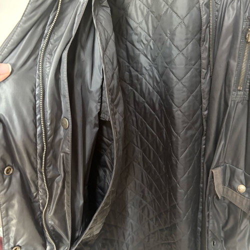 Replay trench coat with detachable lining and gathers, used
