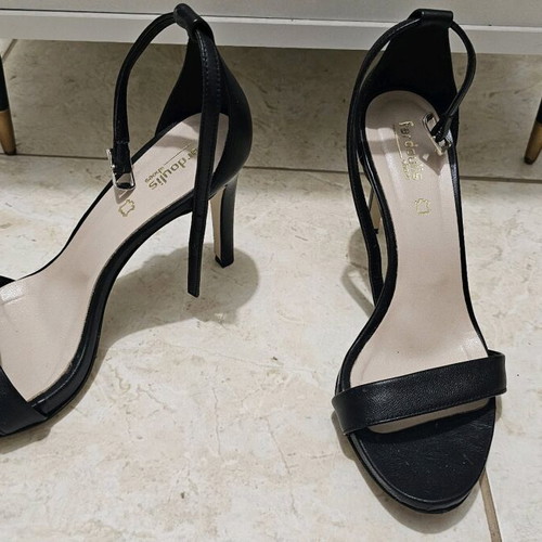 Fardoulis sandals like new, 9cm heel, size 37, black