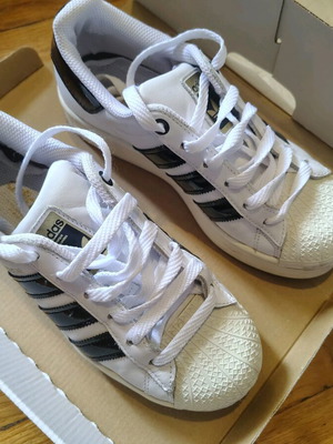 Adidas Superstar women's used size 36.5 white sneakers