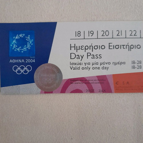 Olympic and Paralympic Games 2004 tickets used, pack of 3