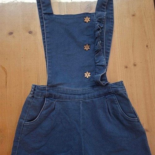 Denim short overalls for girls 10 years old like new, pack of 2