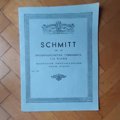 Schmitt Op. 16 piano preparatory exercises book used