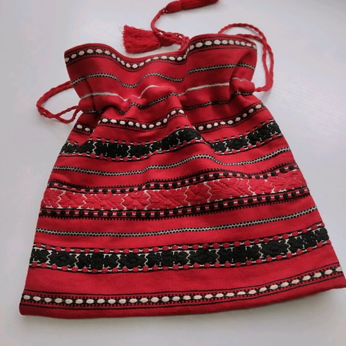 Cretan Vourgia like new, handmade cotton textile 30x27 cm