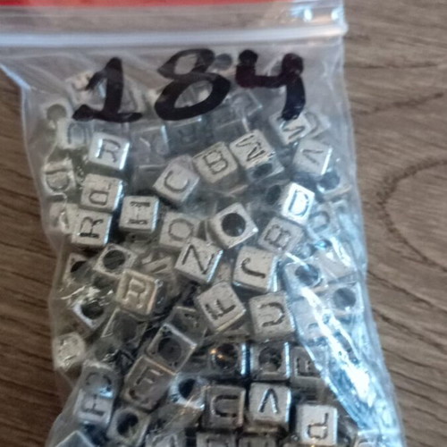 Acrylic metallic letters cube set 184 pcs new