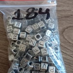 Acrylic metallic letters cube set 184 pcs new