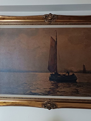 Painter's painting Megalo Kaiki like new, dimensions 80cm x 110cm