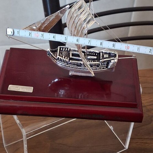 Silver 925 boat model, vintage solid silver