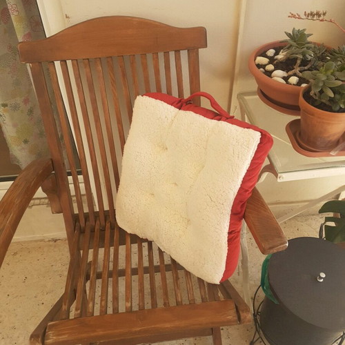 Two-sided pillows red velvet and white fur, pack of 10 new
