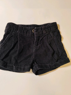 Benetton shorts used, black corduroy for 1 year with adjustable waist