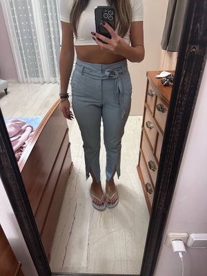 Zini кожени панталони синьо като нови