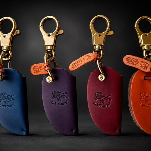 Il Bisonte leather keychains new, made in Italy