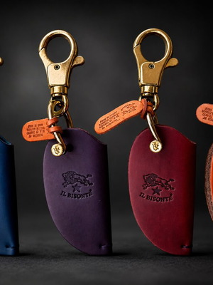 Il Bisonte leather keychains new, made in Italy