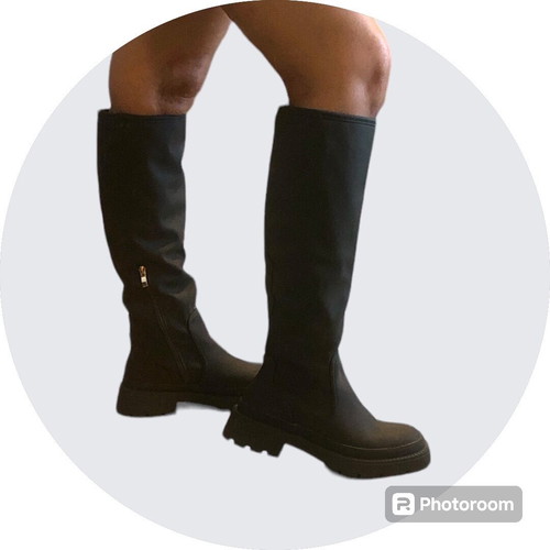 Boots type galoshes new, khaki knee-high