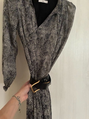 Φόρεμα Mango μακρύ chiffon με snakeskin print, καινούργιο