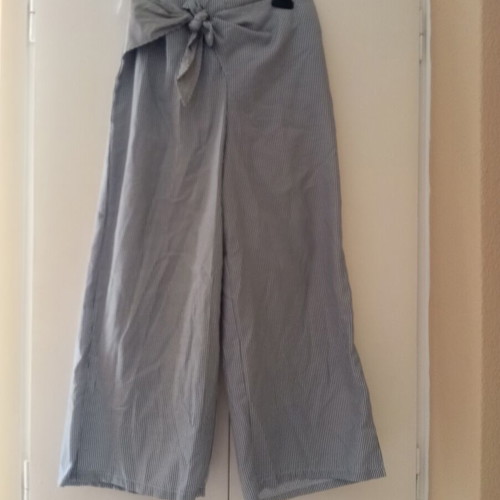 Striped Pants like new with elastic back waist