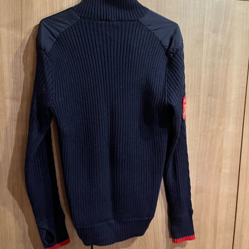 Unisex pullover like new, blue, size S, wool and nylon