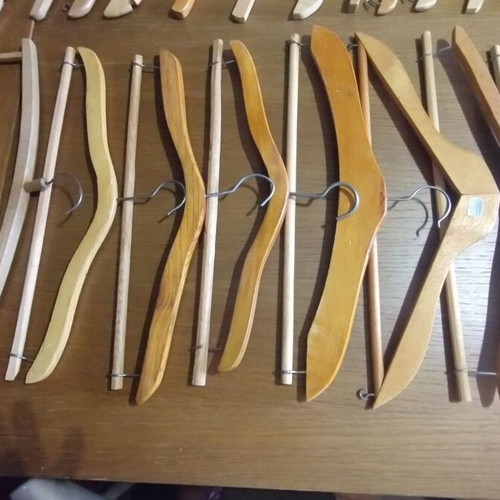 Vintage wooden hangers pack of 20 used