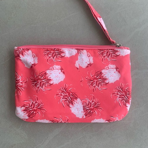 Pretty Me pink pineapple pouch makeup bag like new