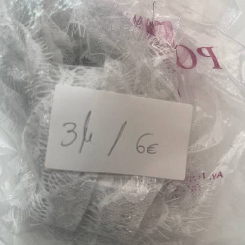White lace with metallic fiber new