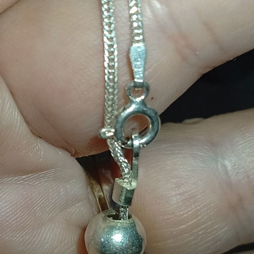 Car Amulet Saint Christopher embossed silver 925 with 950 chain like new