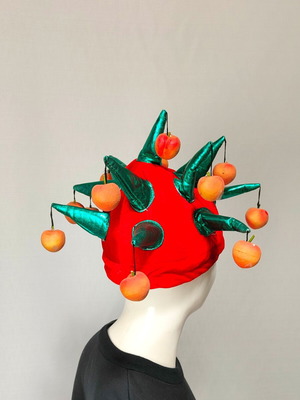 Children's Joker Carnival Hat with Fruits, handmade, like new