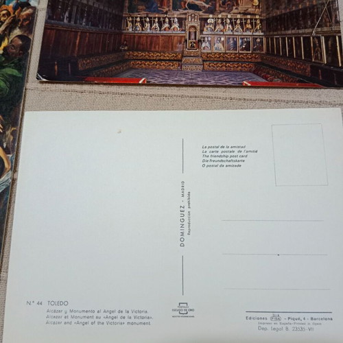Postcards used, pack of 5 from Toledo Spain