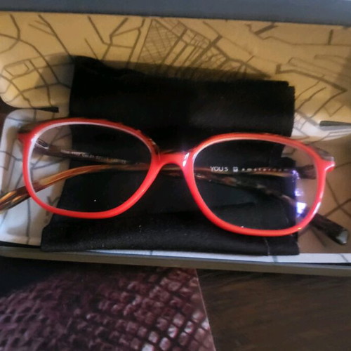 Yous Myopia Glasses Orange Like New, -4/-4
