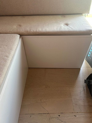 Sofa custom-made with storage space MDF like new