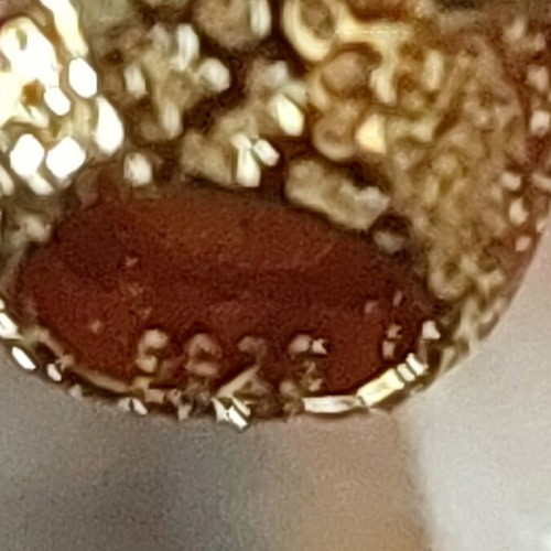 Charm heart with arrow new, gold hammered A.L.E.
