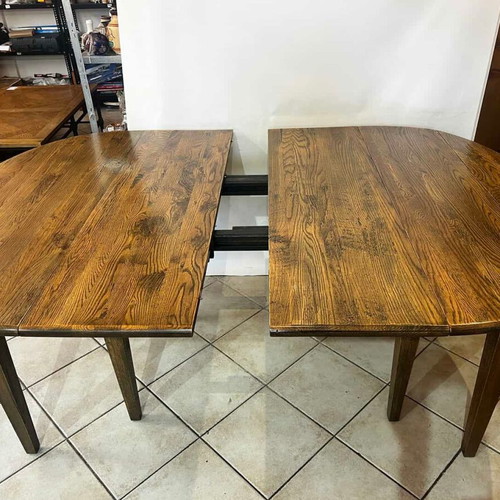 Wooden solid dining table with extension 78x107x134 cm used