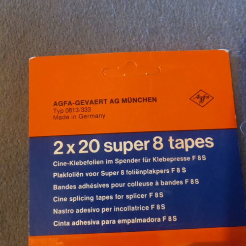 Agfa Super 8 Film Splicing Tapes vintage, new