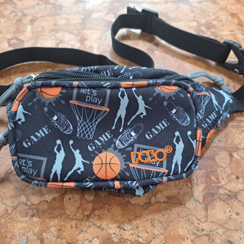 Polo Kids Waist Bag Black with Basketball Design like new