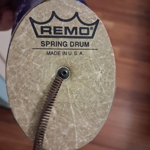 Remo Thunder Tube spring drum like new with lightning graphics