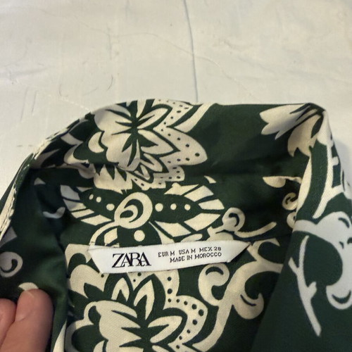 Zara printed shirt like new, green, size L