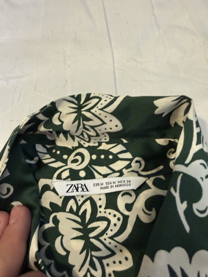 Zara printed shirt like new, green, size L