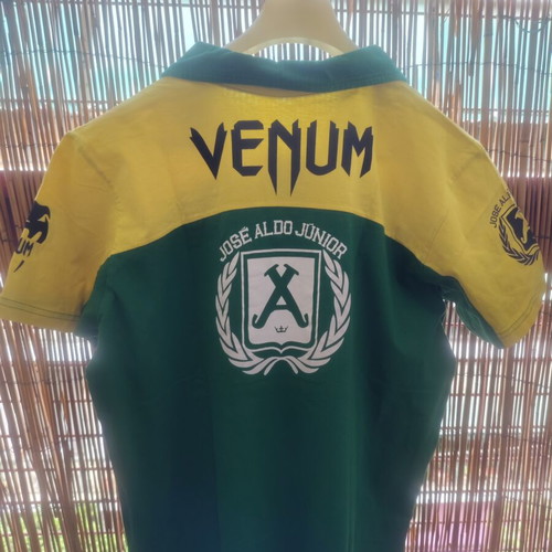 Venum Jose Aldo Junior cotton polo shirt like new, green and yellow, size L