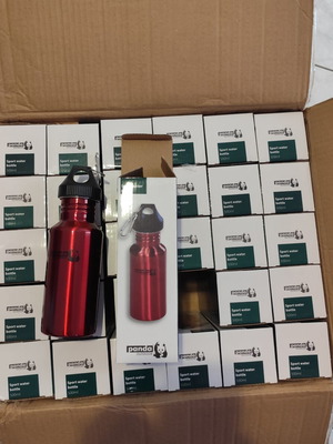 Panda Outdoor Metal Water Bottle 500ml Pack of 30 New
